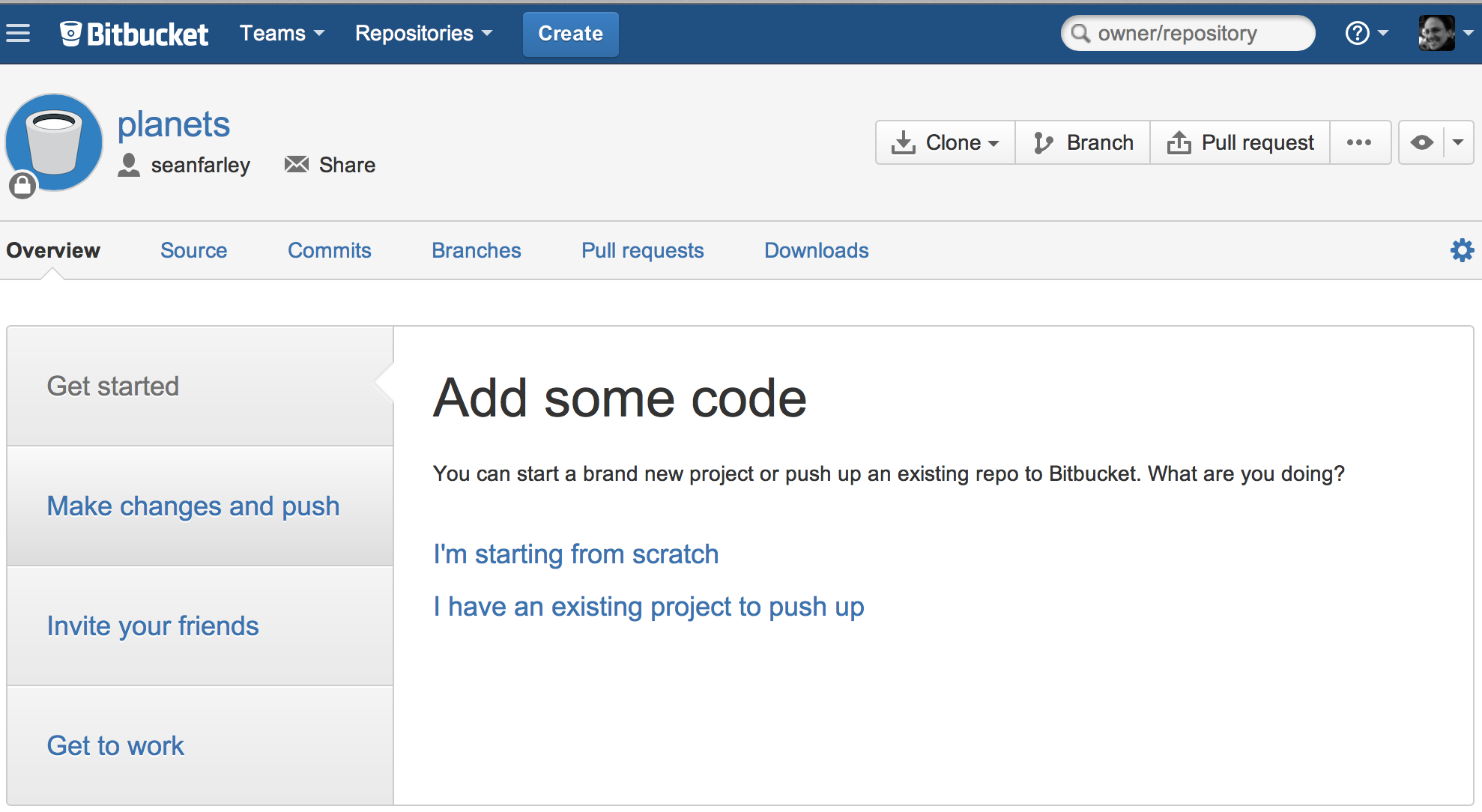 Creating a Repository on BitBucket (Step 3)