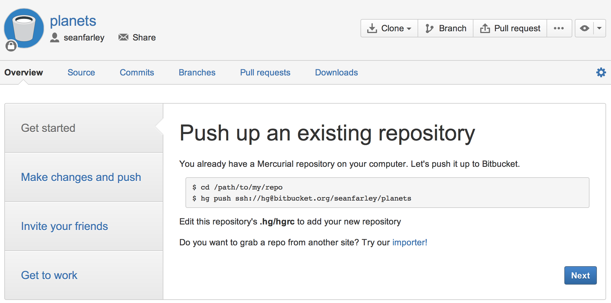 Where to Find Repository URL on BitBucket